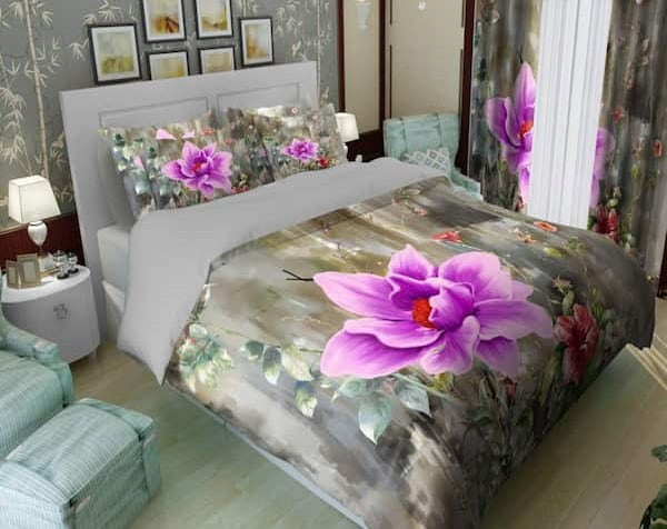 تصویر 2 از رو تختی گل‌ دار رمانتیک برای دکور عاشقانه